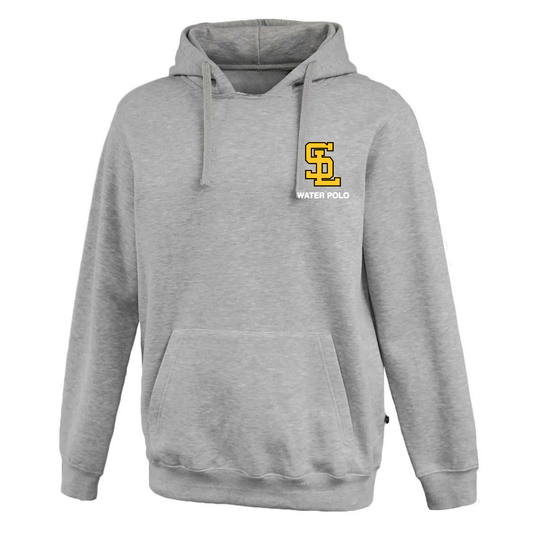 SLOHS Water Polo (Gold Ink) Rugger Cut Neck Hoodie - Grey Heather