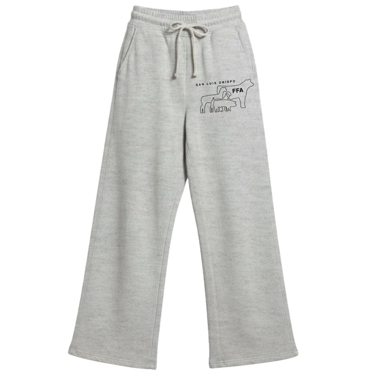 Women's FFA Fleece Wide Leg Pant - Heather Grey