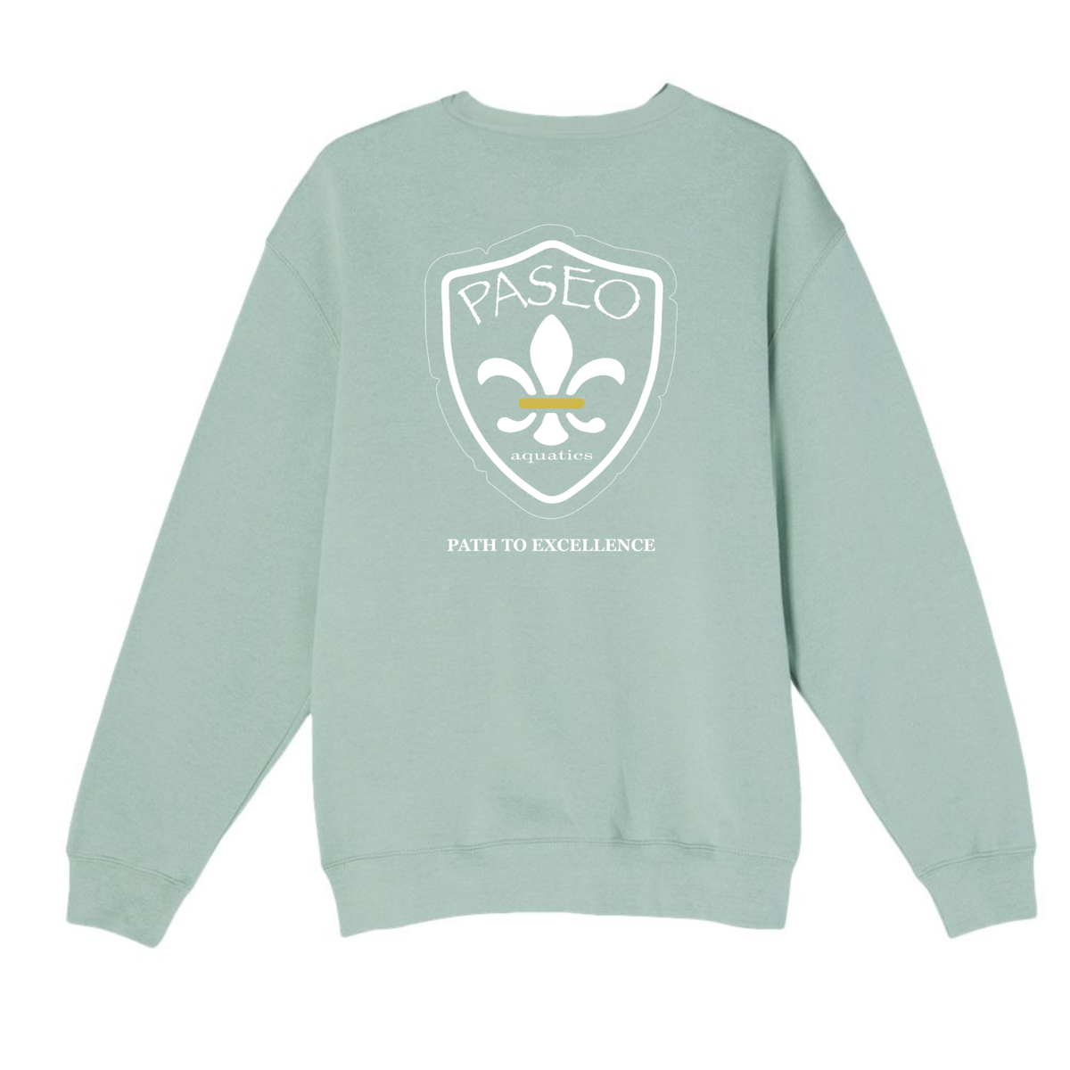 Paseo Aquatics White Logo Crewneck - Seafoam