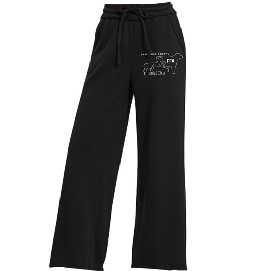 Women's FFA Fleece Wide Leg Pant - Black