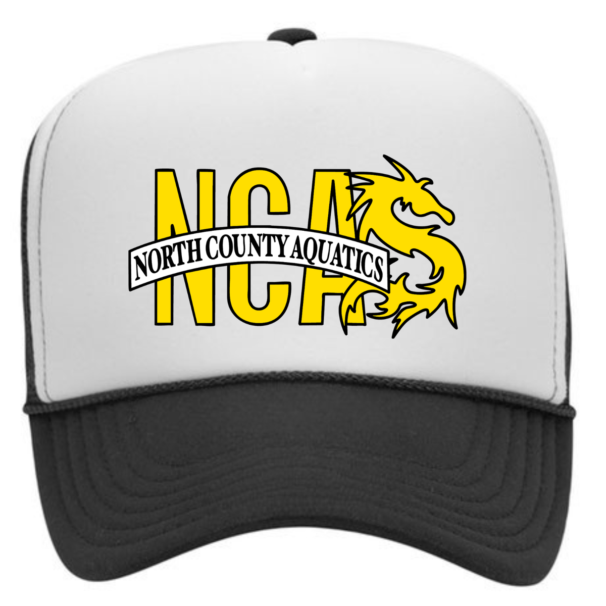 North County Aquatics Foam Trucker Hat - White/Black