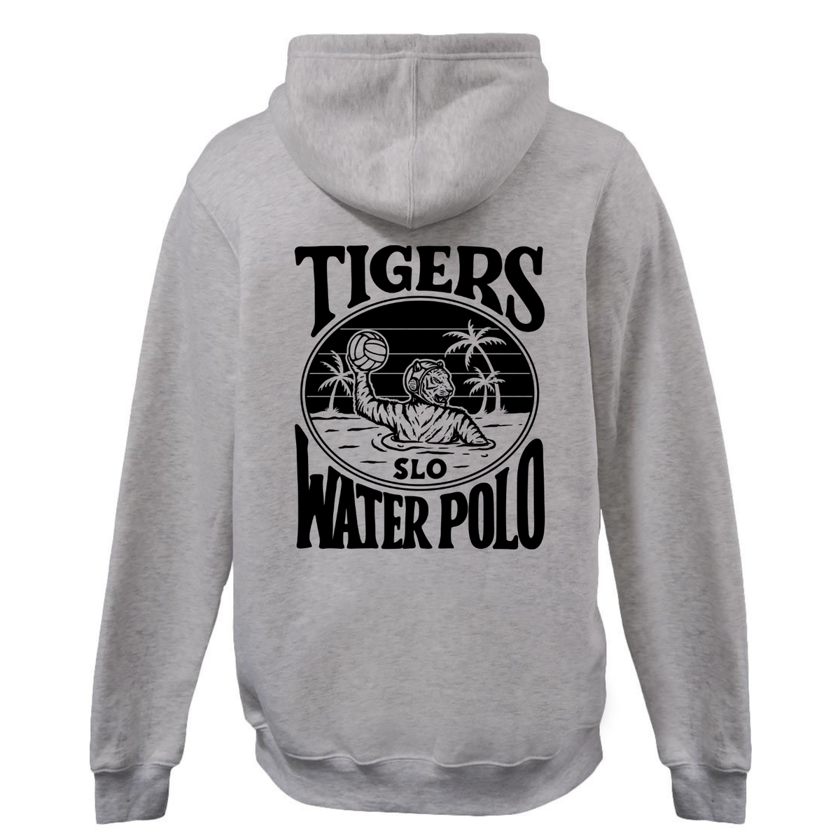 SLO Polo Tiger Rugger Cut Neck Hoodie - Grey Heather