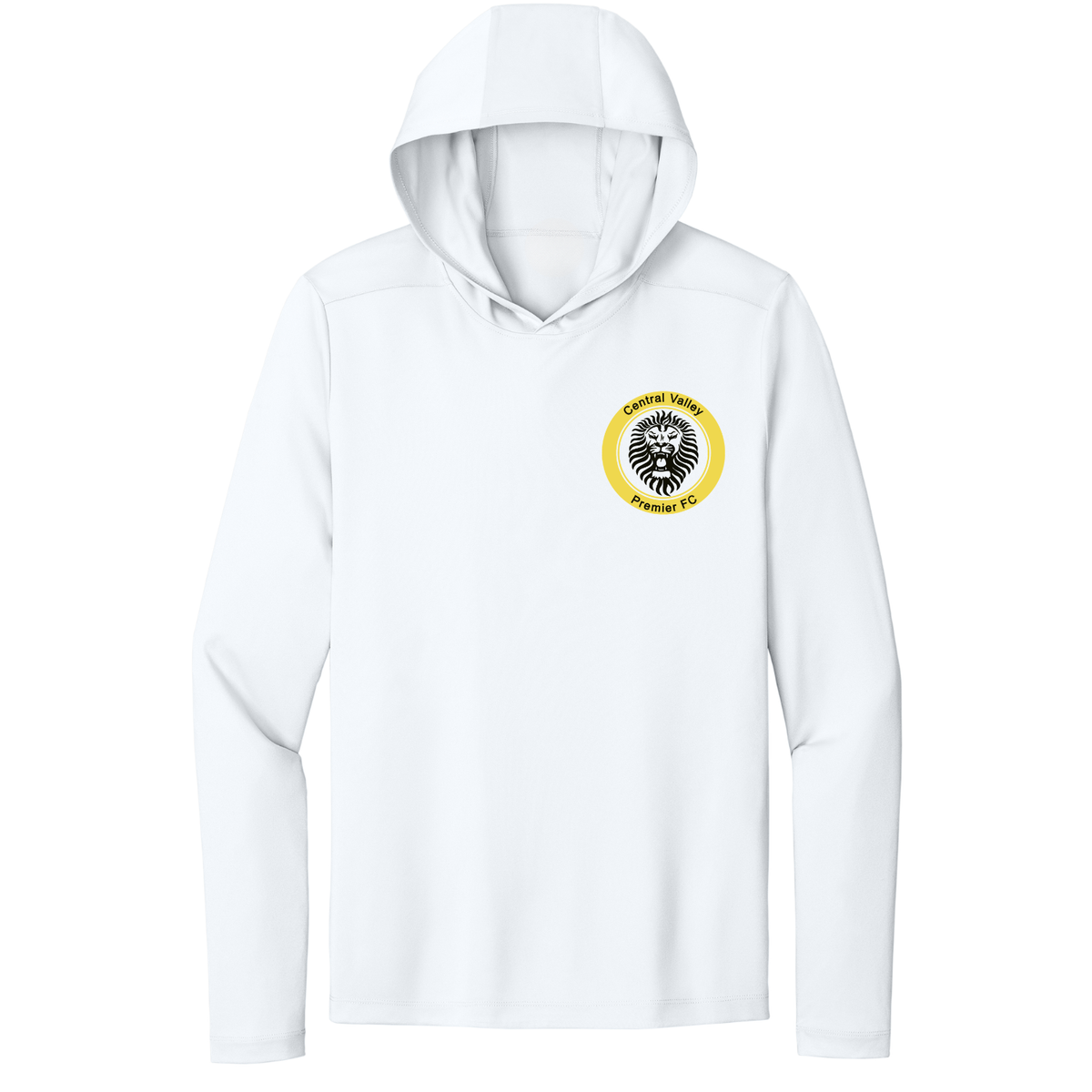 YOUTH Dri-Fit CVP Long sleeve Performance Hoodie Black/Yellow Logo - White