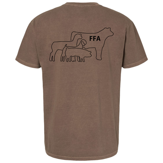 SLO FFA Unisex Garment-Dyed Heavyweight T-Shirt - Espresso