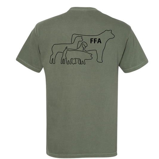SLO FFA Unisex Garment-Dyed Heavyweight T-Shirt - Moss