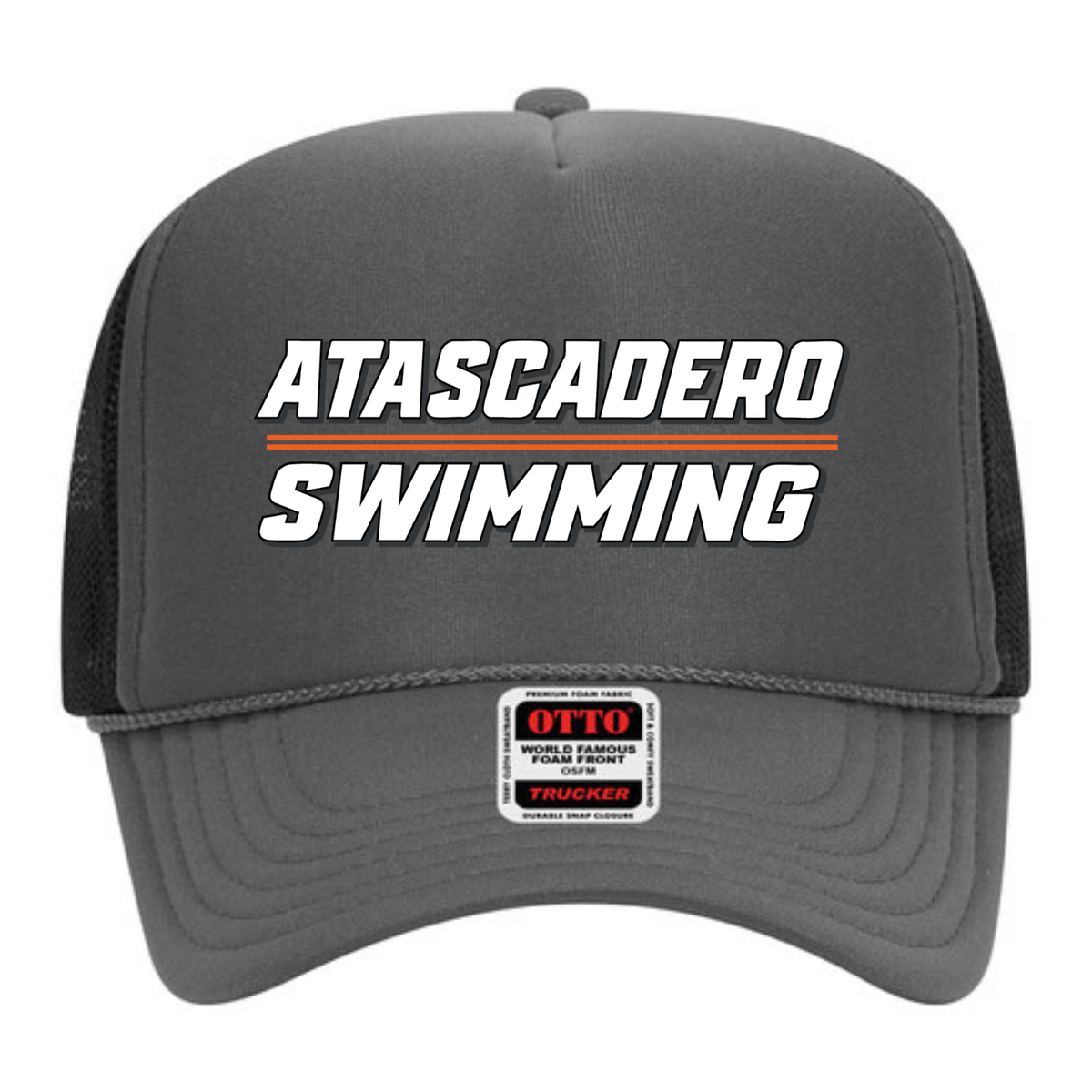AHS Swim Classic Logo Trucker - Charcoal Grey