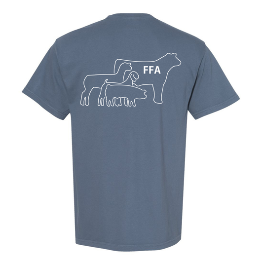 SLO FFA Unisex Garment-Dyed Heavyweight T-Shirt - Blue Jean