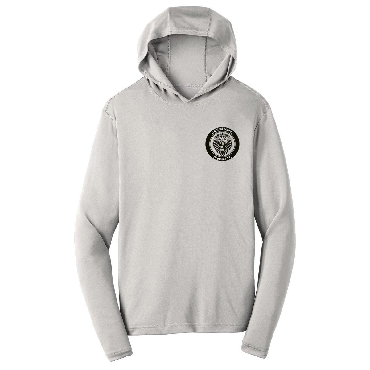 Dri-Fit UPF 50 CVP Long Sleeve Performance Hoodie Black Logo - Silver