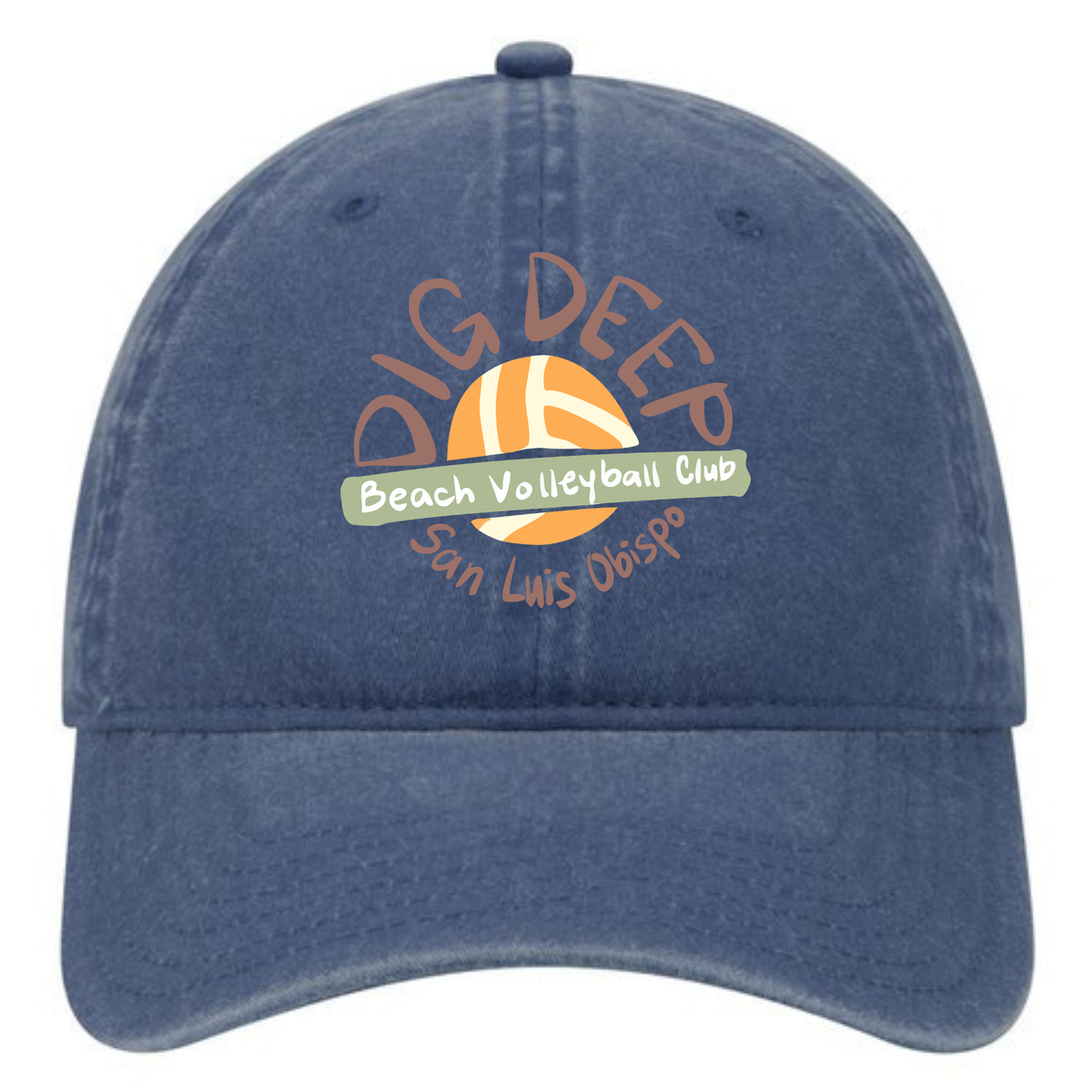 Dig Deep Circle Logo Dad Hat - Navy