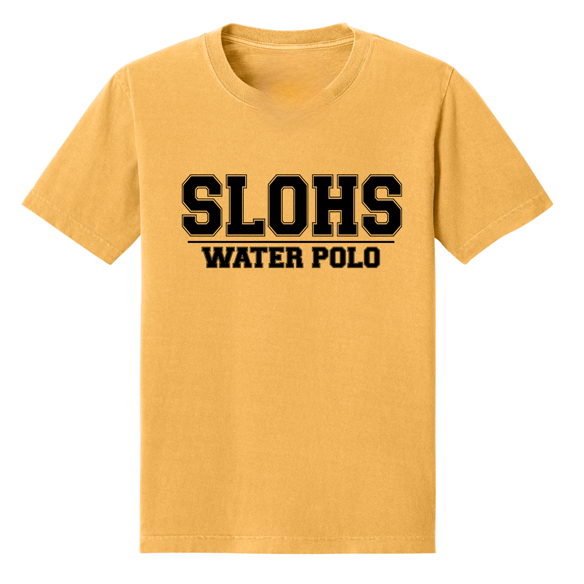 SLOHS Water Polo Logo Garment Dyed Tee - Washed Mustard