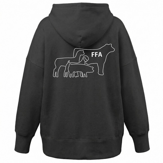 Women's Oversize SLO FFA Hoodie - Black