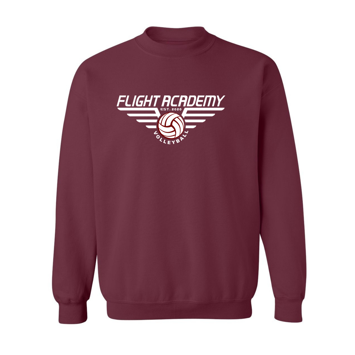 Flight Academy Crewneck Sweatshirt - Maroon
