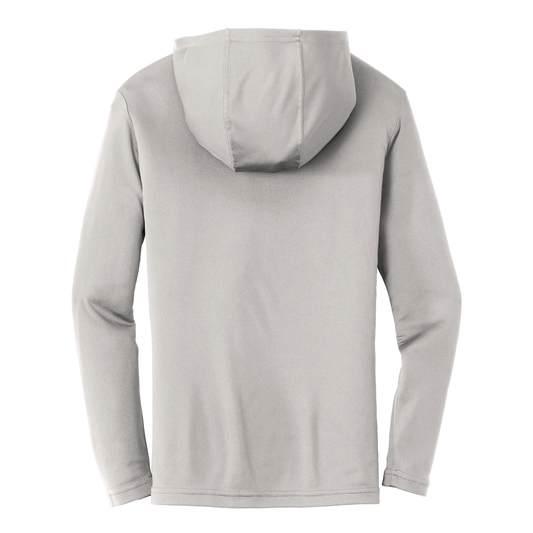 Dri-Fit UPF 50 CVP Long Sleeve Performance Hoodie Black Logo - Silver
