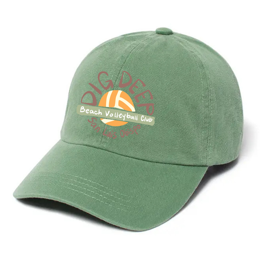 Dig Deep Circle Logo Dad Hat - Sage