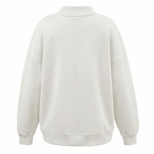 Women's Paseo Aquatics Longer Length Mockneck Sweatshirt - Cream