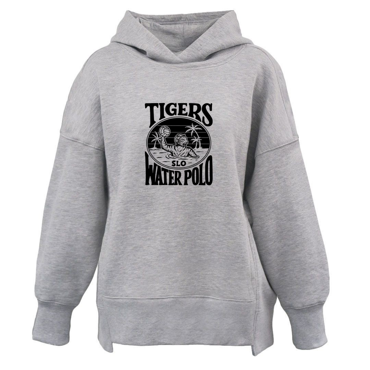 Women's Oversize Hoodie SLO Polo Tiger - Grey