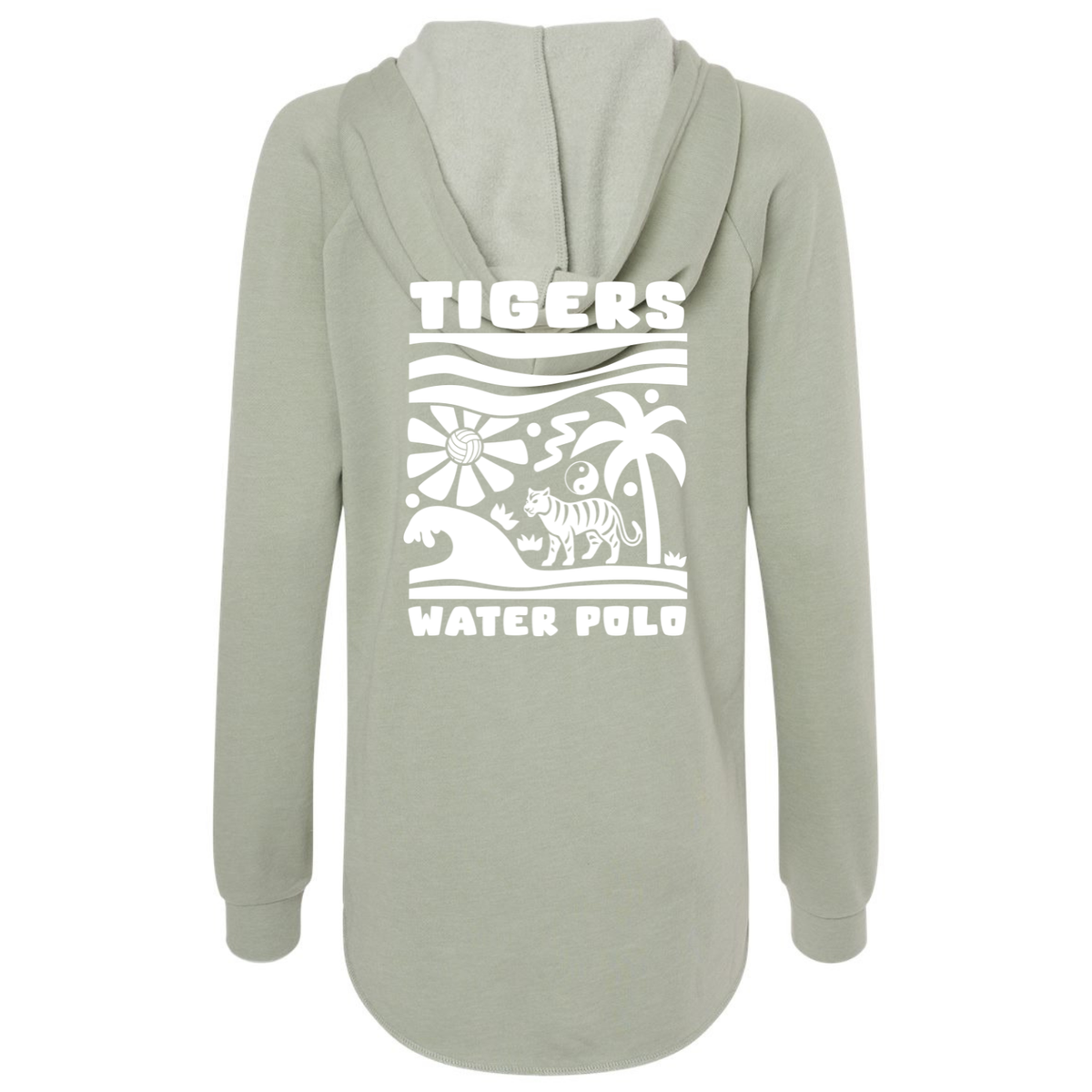 SLO Polo Tiger Jungle Wave Wash Hooded Sweatshirt - Sage