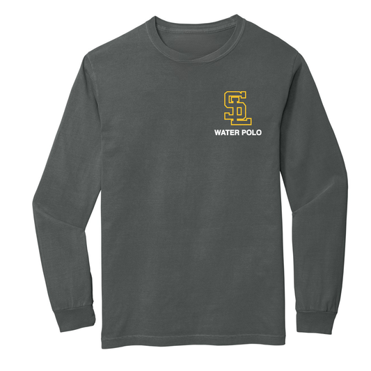 Unisex Garment-Dyed Heavyweight Long Sleeve SLO Polo T-Shirt - Pepper