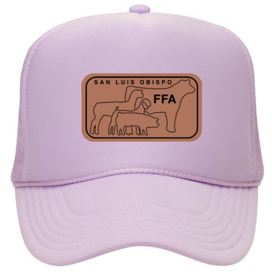 SLO FFA Leather Patch Foam Trucker - Lavender