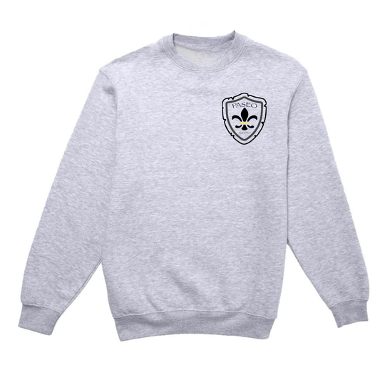 Paseo Aquatics Black Logo Crewneck - Heather Grey