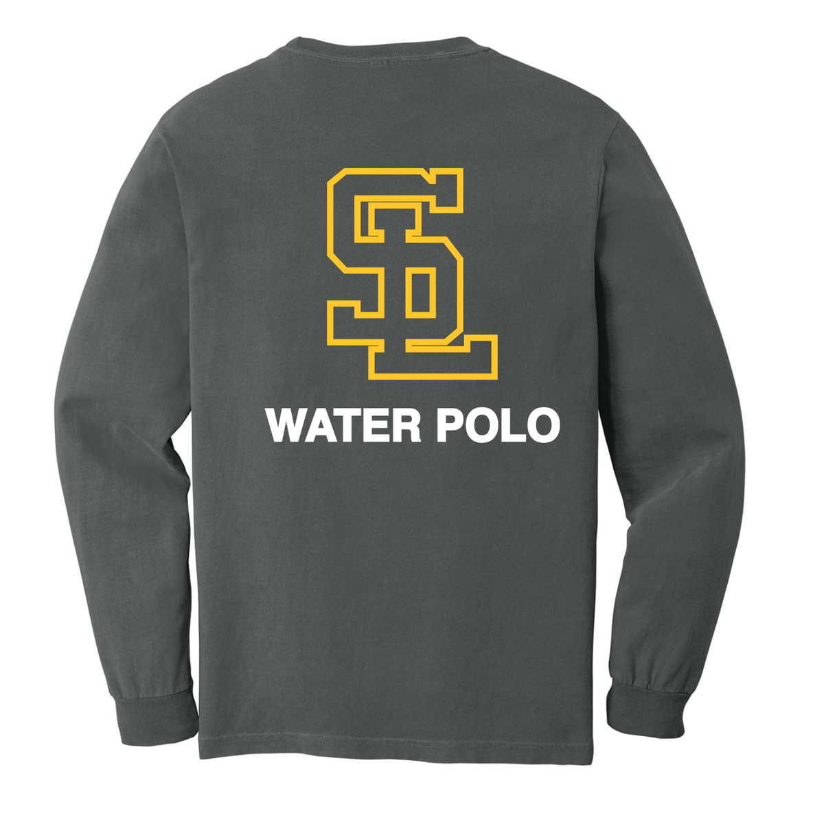 Unisex Garment-Dyed Heavyweight Long Sleeve SLO Polo T-Shirt - Pepper