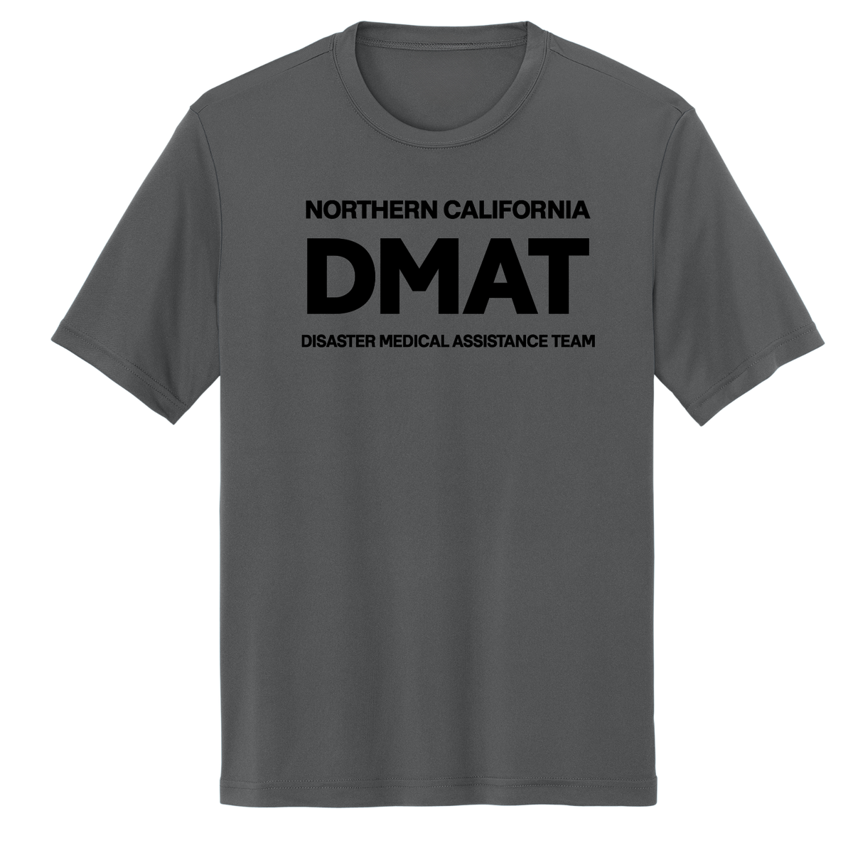 Off Duty - DMAT Nor Cal Black Logo Dri Fit-Tee - Iron Grey
