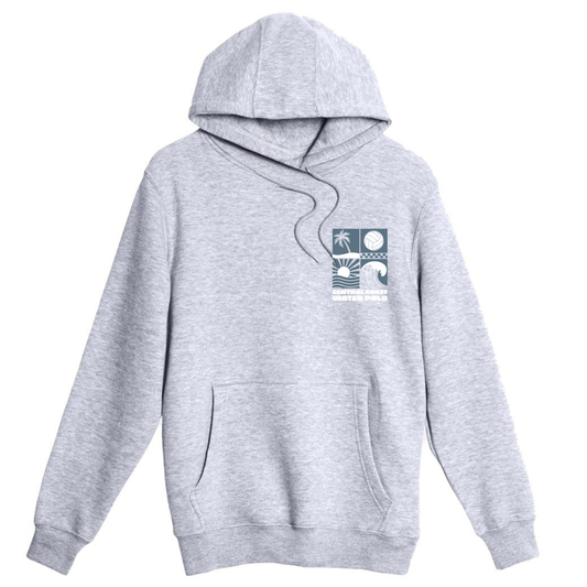 CCWP Four Square Logo Hoodie - Heather Grey/Blue