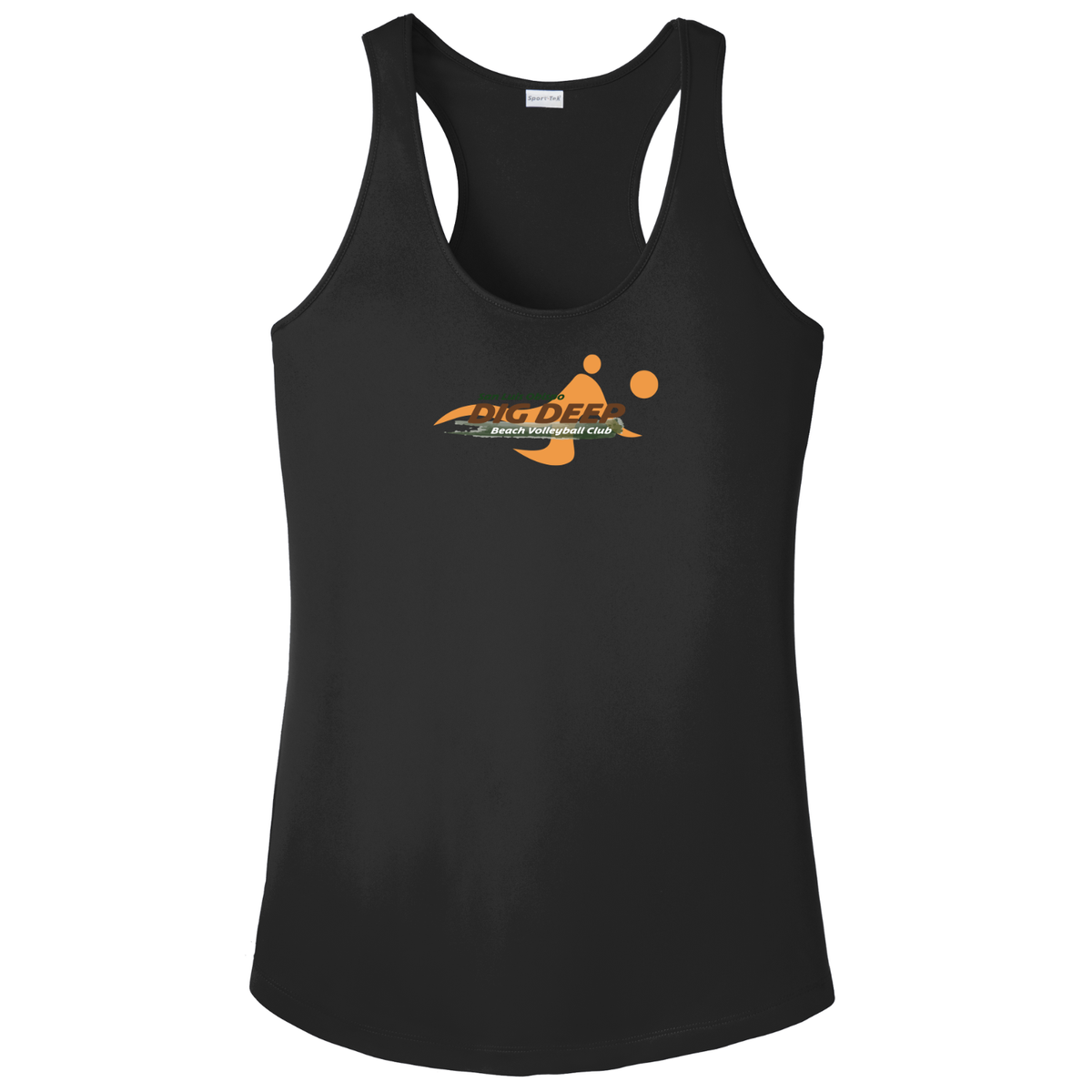 Women's Dri Fit Dig Deep Logo T-Back Tank - Black