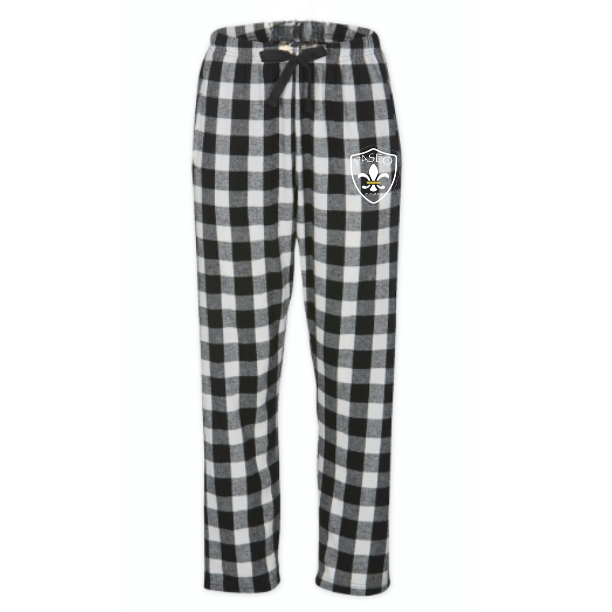 Women's Paseo Swim Club Plaid Flannel Pants - Black/White