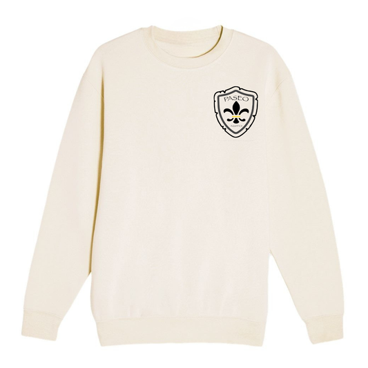 Paseo Aquatics Black Logo Crewneck - Sandshell