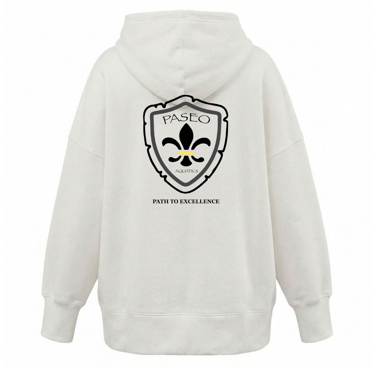 Women's Oversize Hoodie Paseo Aquatics Black Logo - Cream