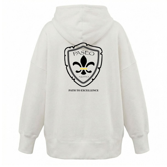 Women's Oversize Hoodie Paseo Aquatics Black Logo - Cream