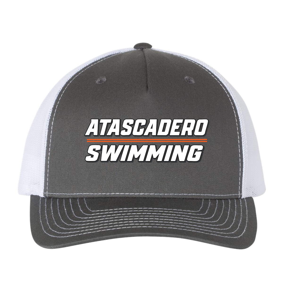 AHS Swim Classic Logo Trucker - Charcoal/White