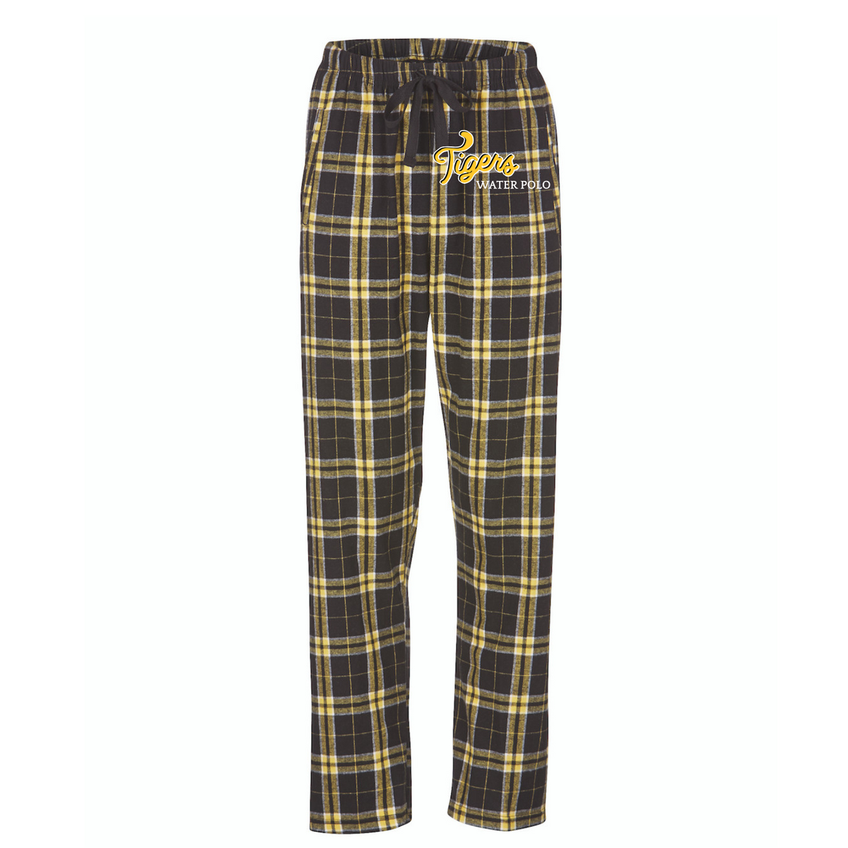 Women's SLO High Polo Plaid Flannel Pants - Black/Yellow