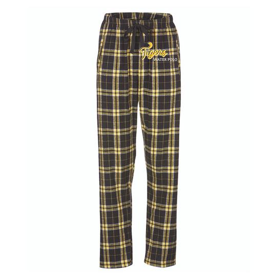 Women's SLO High Polo Plaid Flannel Pants - Black/Yellow
